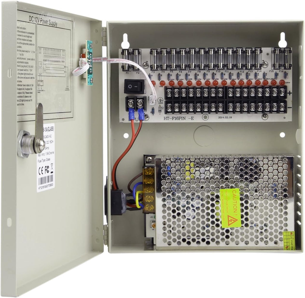 8 Channel 12V DC 5 Amp Distributed Power Supply Box J772