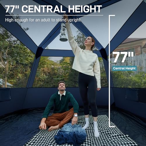 Blackout 6 Person Instant Cabin Tent with Vestibule and Large Mesh Windows Z986