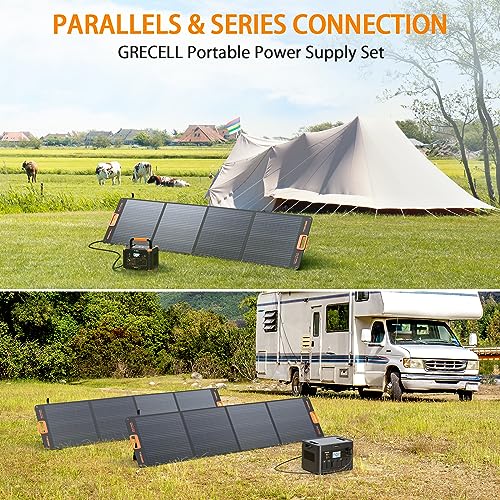 2400W Portable Power Station with 2 * 100W Solar Panel, 1843Wh LiFePO4 Battery with 11 Outlets H727