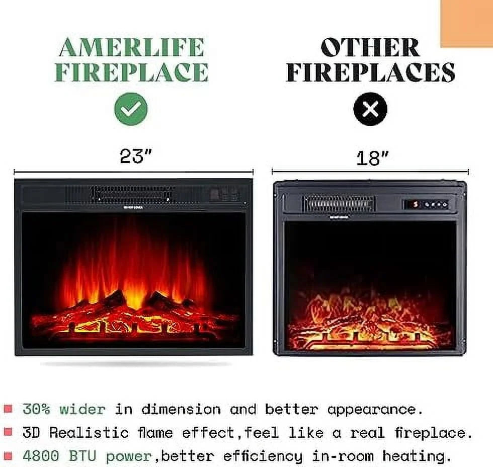 Wood Texture Electric Fireplace TV Stand Y2804