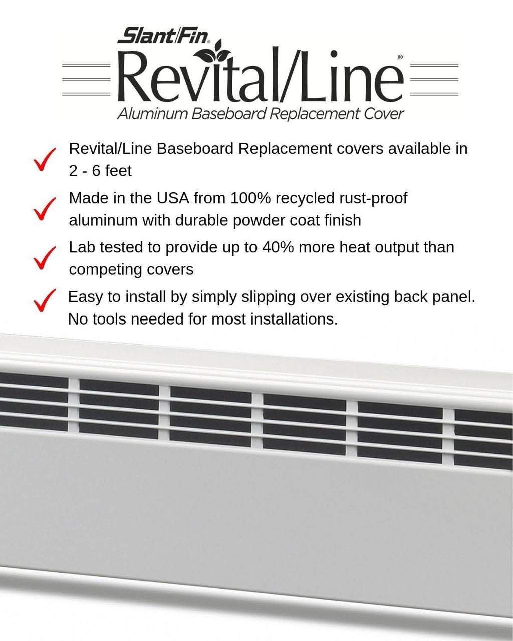Brite White Hydronic Baseboard Cover C302