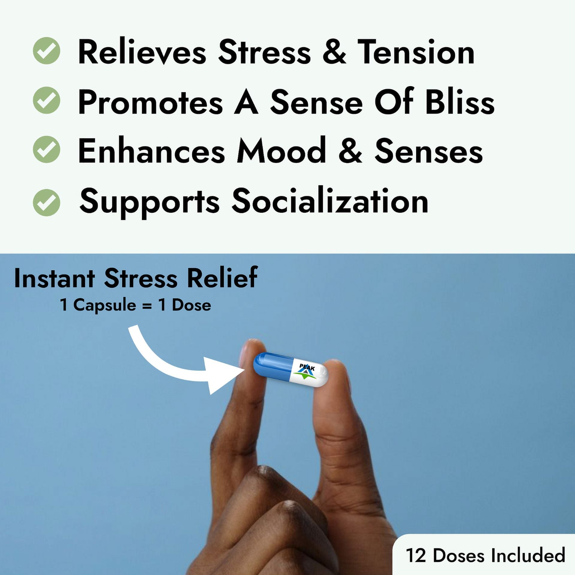 12 Capsules Anti-Anxiety Supplements P263