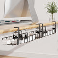 31.4" Black Metal Under Desk Cable Management Tray C854597