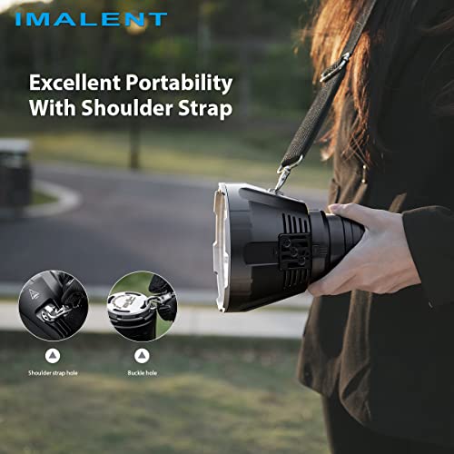 100,000 Lumens Rechargeable LED Flashlight with OLED Display N2594