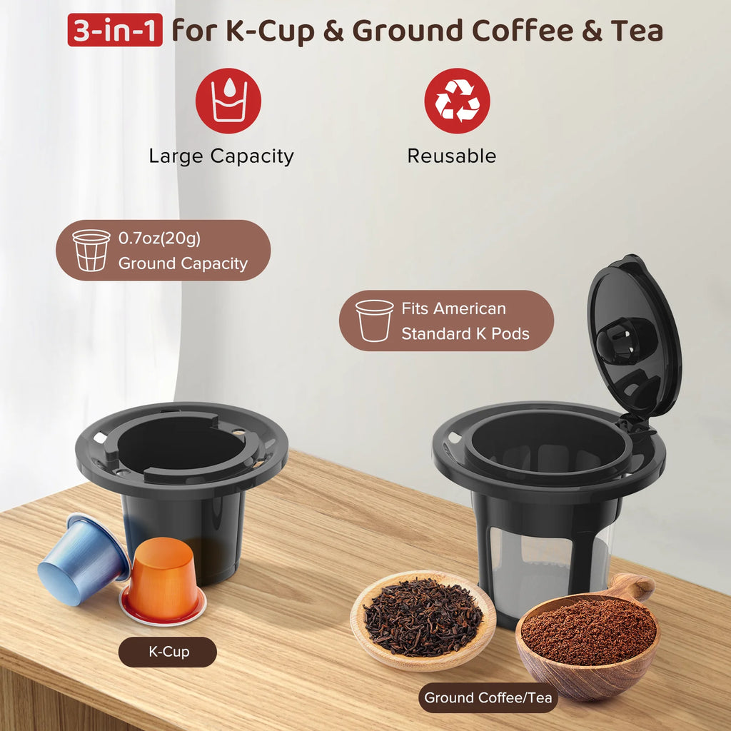 Single Serve Coffee Maker 12 Oz. Stainless Steel R762894