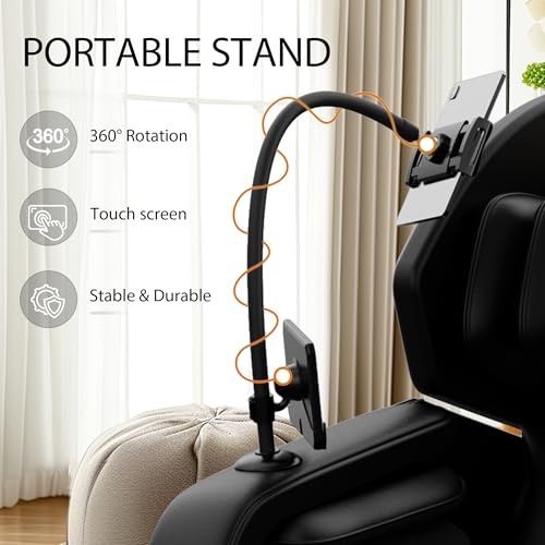 Gold PU Leather Zero Gravity Massage Chair with Airbags and Foot Roller S312787