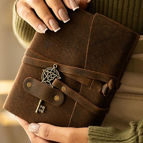 Rustic Mocha Brown 7x5 Inch 200 Page Leather Bound Journal Q517873