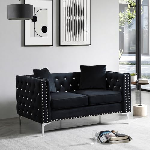 Beige Velvet 2 Piece Sofa Set with Loveseat and 3 Seater L312797