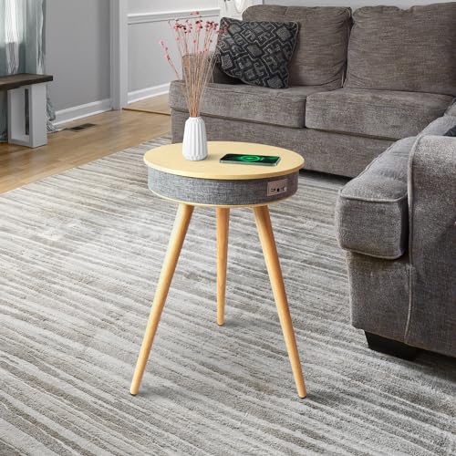 Smart End Table with Charging Station and Bluetooth Speaker G24717