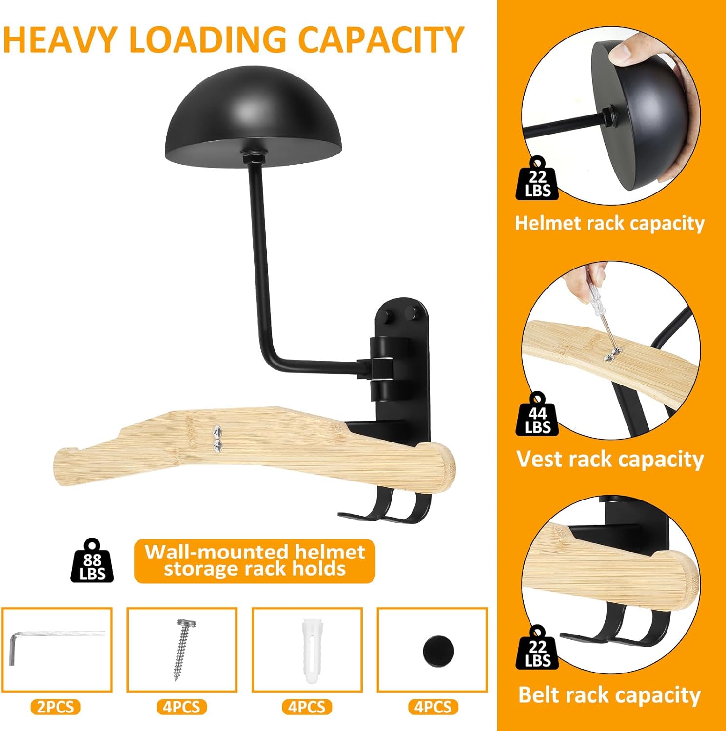 Heavy Duty Steel Helmet Wall Mount Y6083