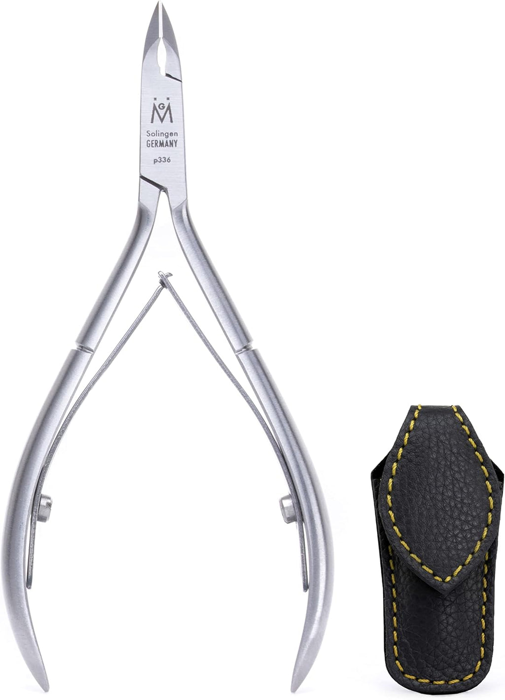 Luxury Cuticle Nipper in Leather Case, Double Sharpened Q198670