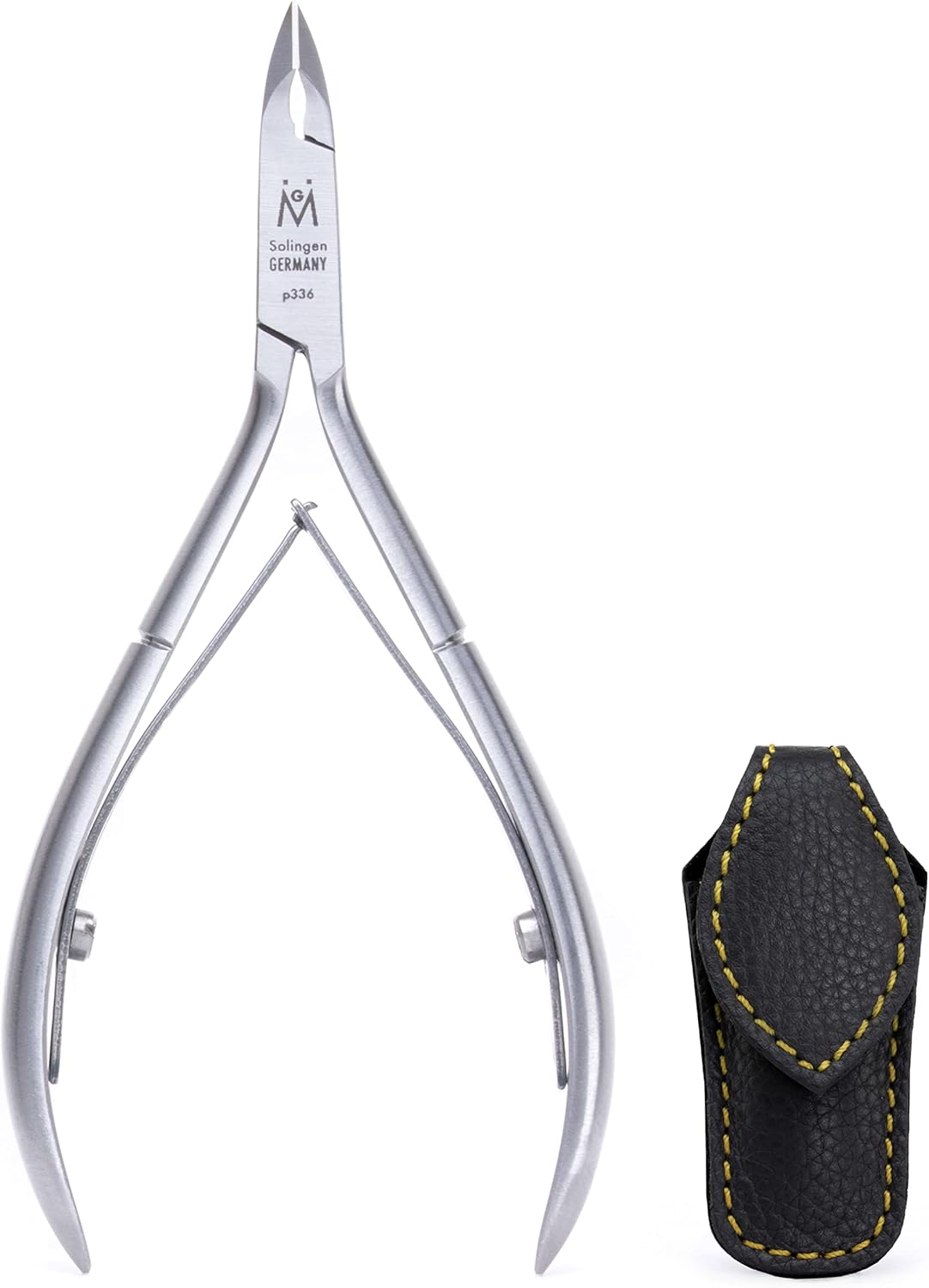 Luxury Cuticle Nipper in Leather Case, Double Sharpened Q198670