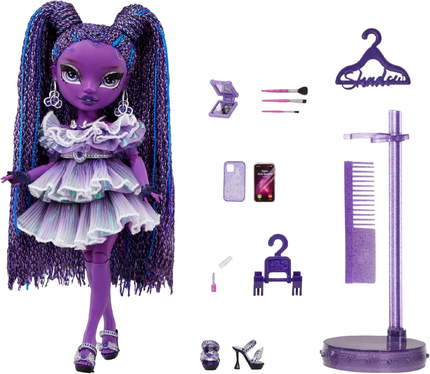 Purple Fashion Doll with 10+ Colorful Play Accessories R10452