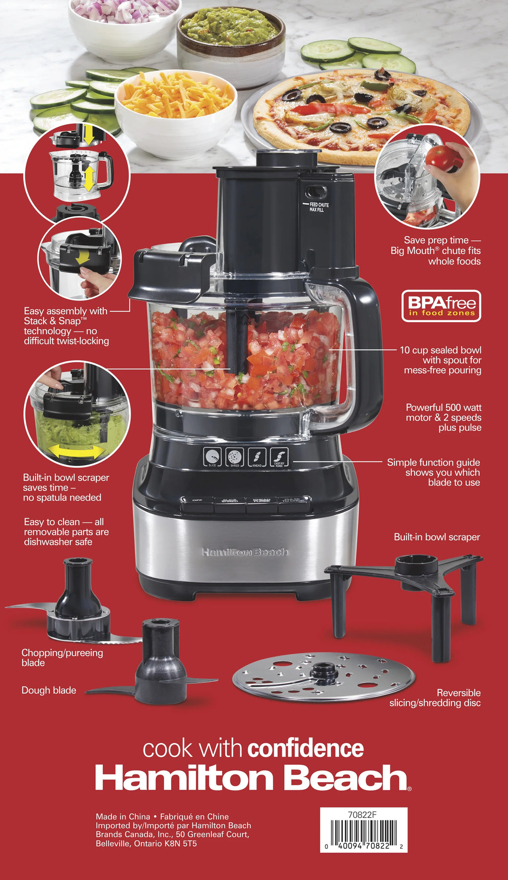 10 Cup Black Food Processor M37733