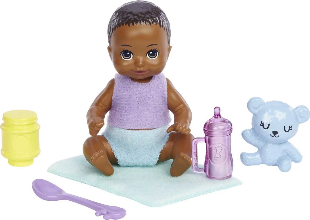 Argyle Skirt Doll with 2-Tone Hair, Baby Doll & 5 Pieces J943