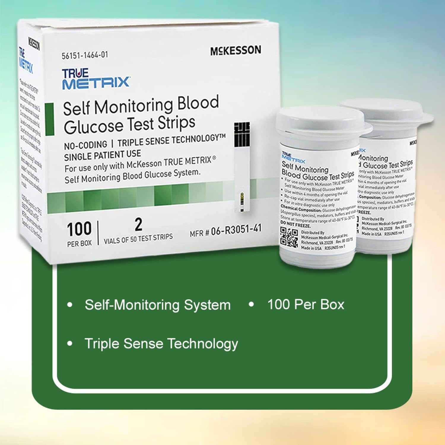 Blood Glucose Test Strip, Box of 100 J518510