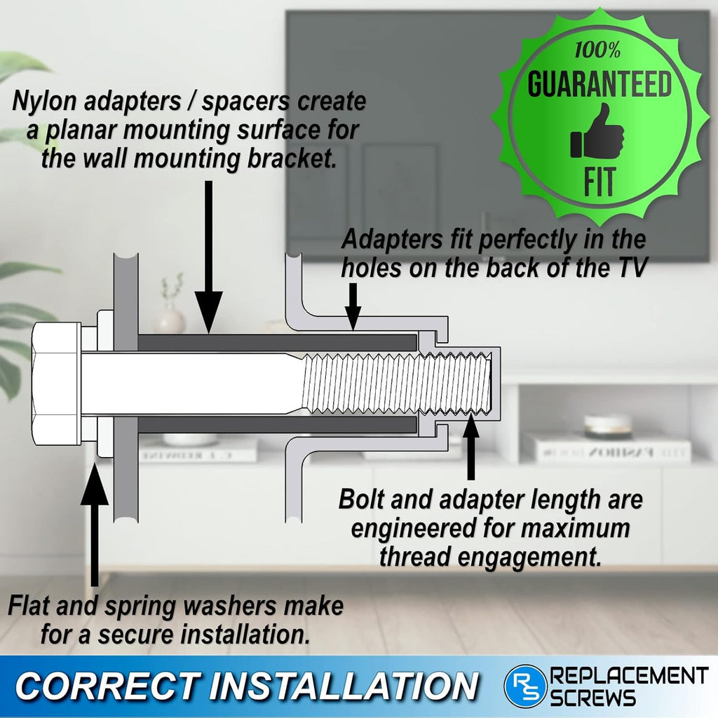 TV Wall Mount Adapter with Screws & Washers W429