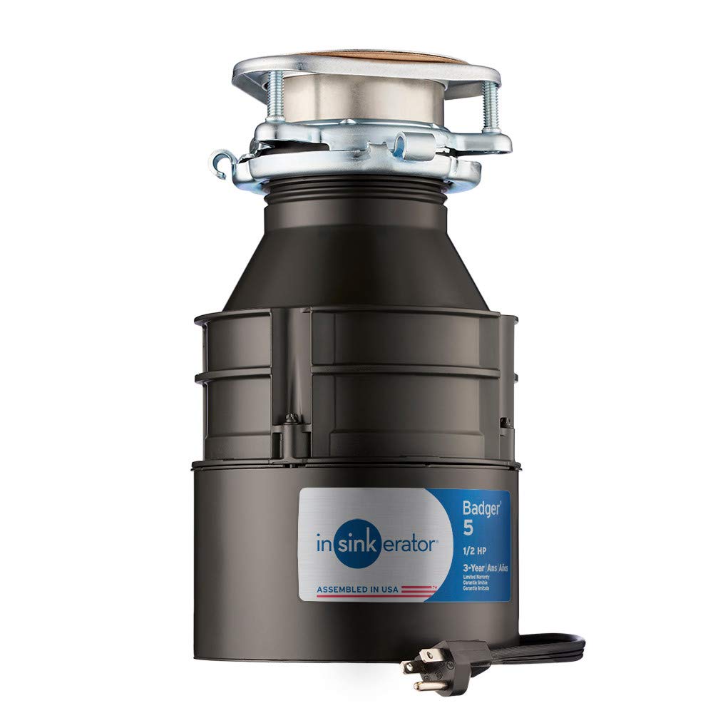 Black 1/3 HP Continuous Feed Garbage Disposal, Black 1/2 HP Continuous Feed Garbage Disposal B4077