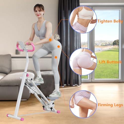 Compact Folding Cardio Climber with Adjustable Handlebar (Blue) M19431