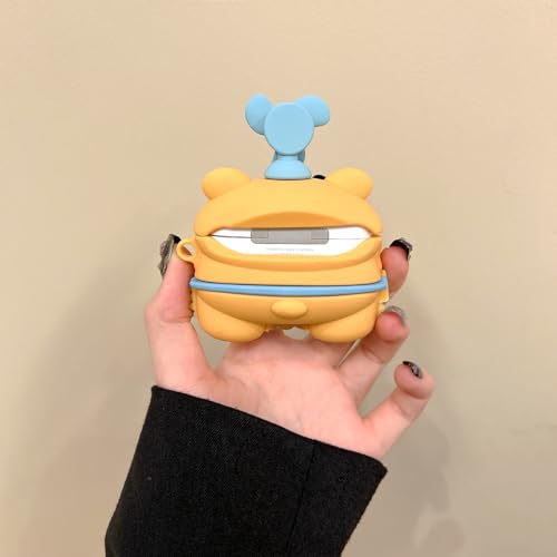 3D Cartoon Silicone Protective Cover with Keychain for AirPods 1/2 Case F99022