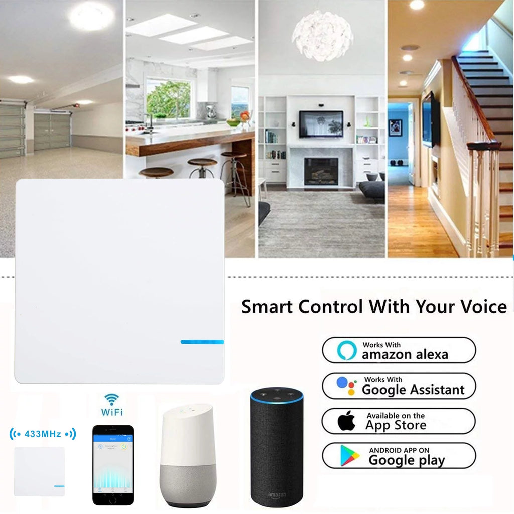 Smart Light Switch WiFi Wall Wireless 2x 1-gang Switch G73266