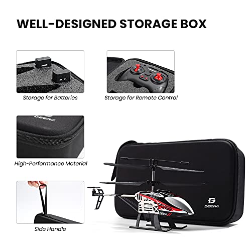RC Helicopter with LED Lights, 2 Batteries, USB-C Charging T541
